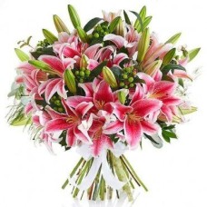 Bouquet of Pink or White Scented Lilium